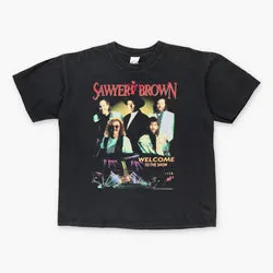 Vintage 1994 Sawyer Brown 'Welcome to the Show' USA Made Band Merch Tee (L-XL)