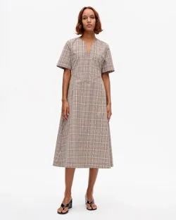 Avia Dress (Brown Mini Check)