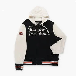 Vintage HARLEY DAVIDSON "Live To Ride, Ride To Live" Black & Orange Hoodie Sweatshirt (Women's XXL)