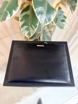 Saint Laurent Paris Nero I-Pad Militar Pouch