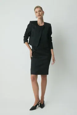Millie Brocade Jacket - Black