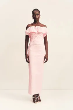 CAMPBELL STRAPLESS BUBBLE MAXI DRESS - BALLERINA