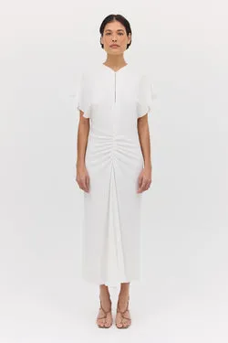 IVORY TEXTURED YAYOI DRESS