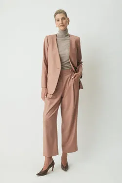 Adelena Wool Suit Jacket - Dusty Pink
