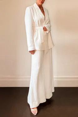 Naxos Wide Leg Pant - White