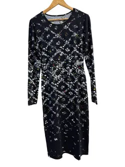 Preen Black Floral Dress L