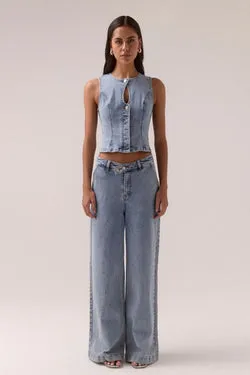 ETCH DENIM BODICE - HERITAGE BLUE