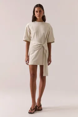 DELANI TEE DRESS - CREME
