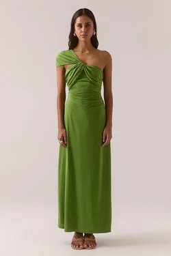 REYA ASYM DRESS - NETTLE