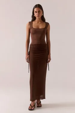 RYEN DRESS - BROWNIE