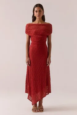 AAILA LACE DRESS - BLOOD ORANGE