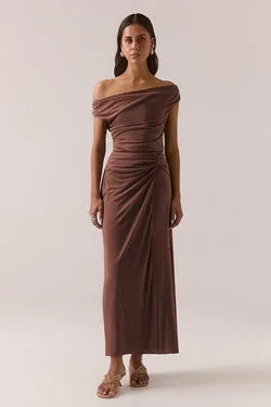 REYA DRESS - HAZELNUT