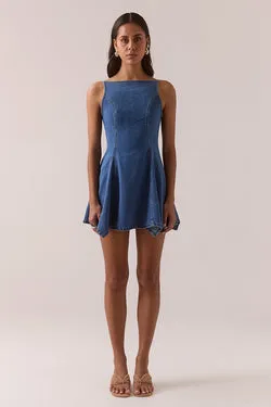 ELODIE MINI DRESS - CLASSIC BLUE