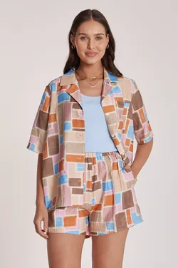 Amy Shirt - Mosaic Print