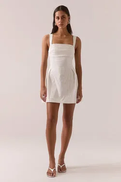 NIXIE MINI DRESS - VANILLA
