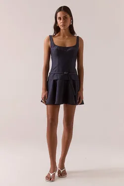 AVEN MINI DRESS - INK