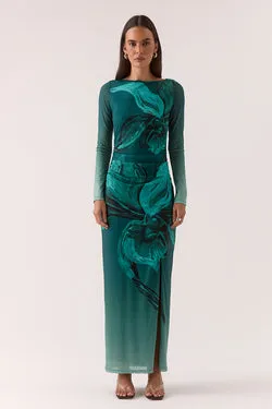 FLORENCE LONGSLEEVE DRESS - EVERGREEN