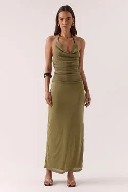 ZEYA DRESS - SOFT KHAKI