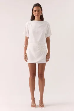 AINE MINI DRESS - CHALK