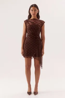 BLYTH MINI DRESS - CHOCOLATE