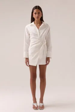 PRIMARY SHIRT DRESS - CHALK