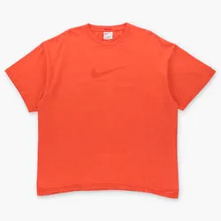 Vintage NIKE Orange On Orange Big Centre Swoosh Classic T-Shirt (XL)