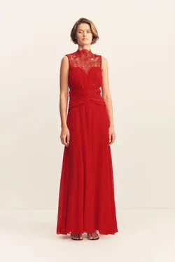 EMORY LACE SLEEVELESS MAXI DRESS - CHILLI