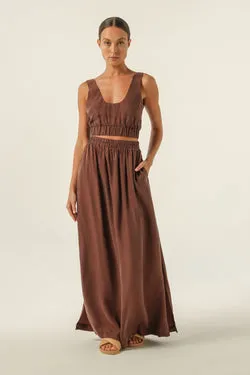 GIA CUPRO MAXI SKIRT