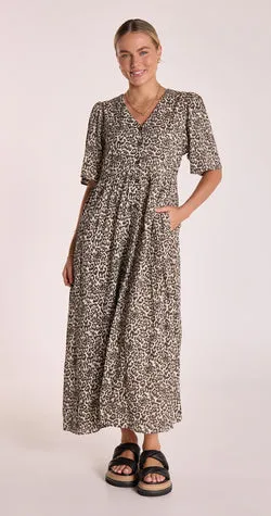 Perri Midi Dress - Leopard