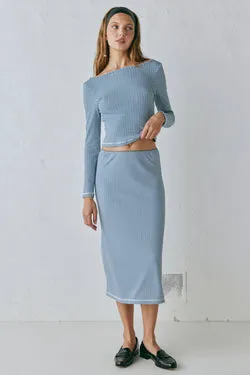Holland Midi Skirt Blue