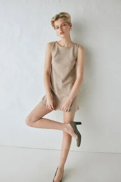Zaria Mini Dress Beige