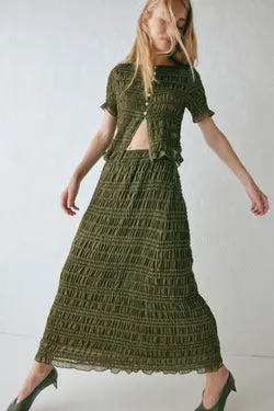 Mia Midi Skirt Khaki