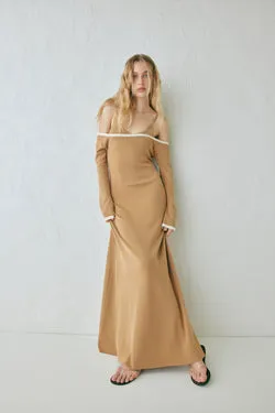 Marlee Knit Maxi Dress Tan