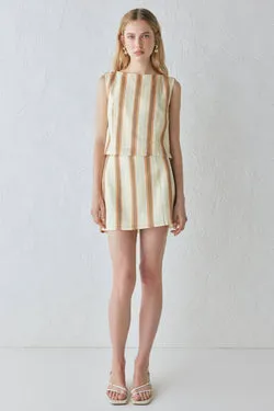 Ama Linen Top Stripe