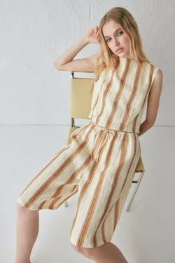 Ama Linen Bermuda Shorts Stripe