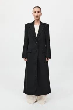 Tailored Maxi Coat - Black