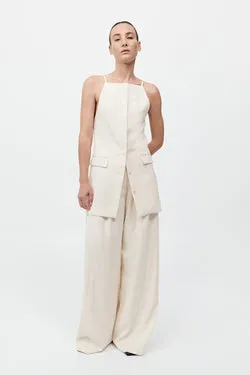 Hybrid Tailored Mini Dress - Off White