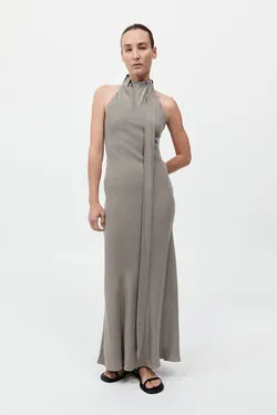 Bias Scarf Dress - Slate