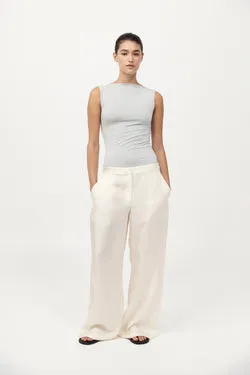 Cupro Jersey Top - Silver