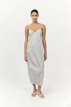 Paper Taffeta Cocoon Dress - Silver