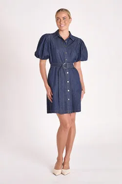 Arlo Denim Mini Dress - Dark Blue