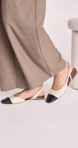 Tillie Flat - Bone Black