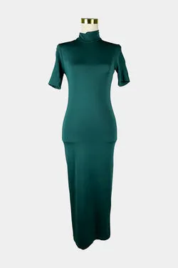 H&M Green Bodycon Maxi Dress