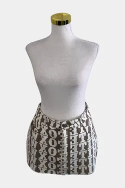White Fox Brown Skirt