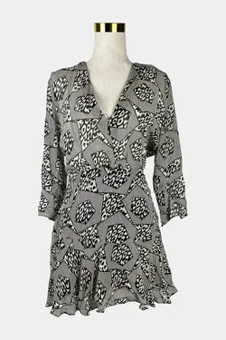 PFEIFFER Black Print Mini Dress