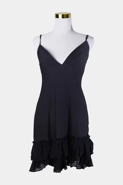 Moss And Spy Black Ruffle Dress