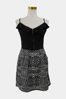 KENJI Black and White Mini Dress