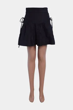 Shona Joy Black Tie Detail Mini Skirt