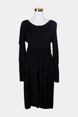 Anna Hoffman Black Knit Long Sleeve Dress