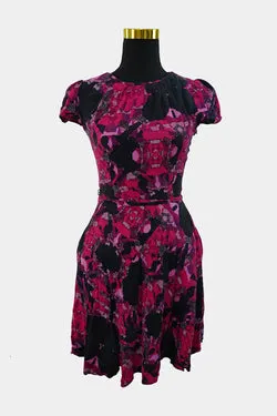 MARCS Black Pink Patterned Mini Dress